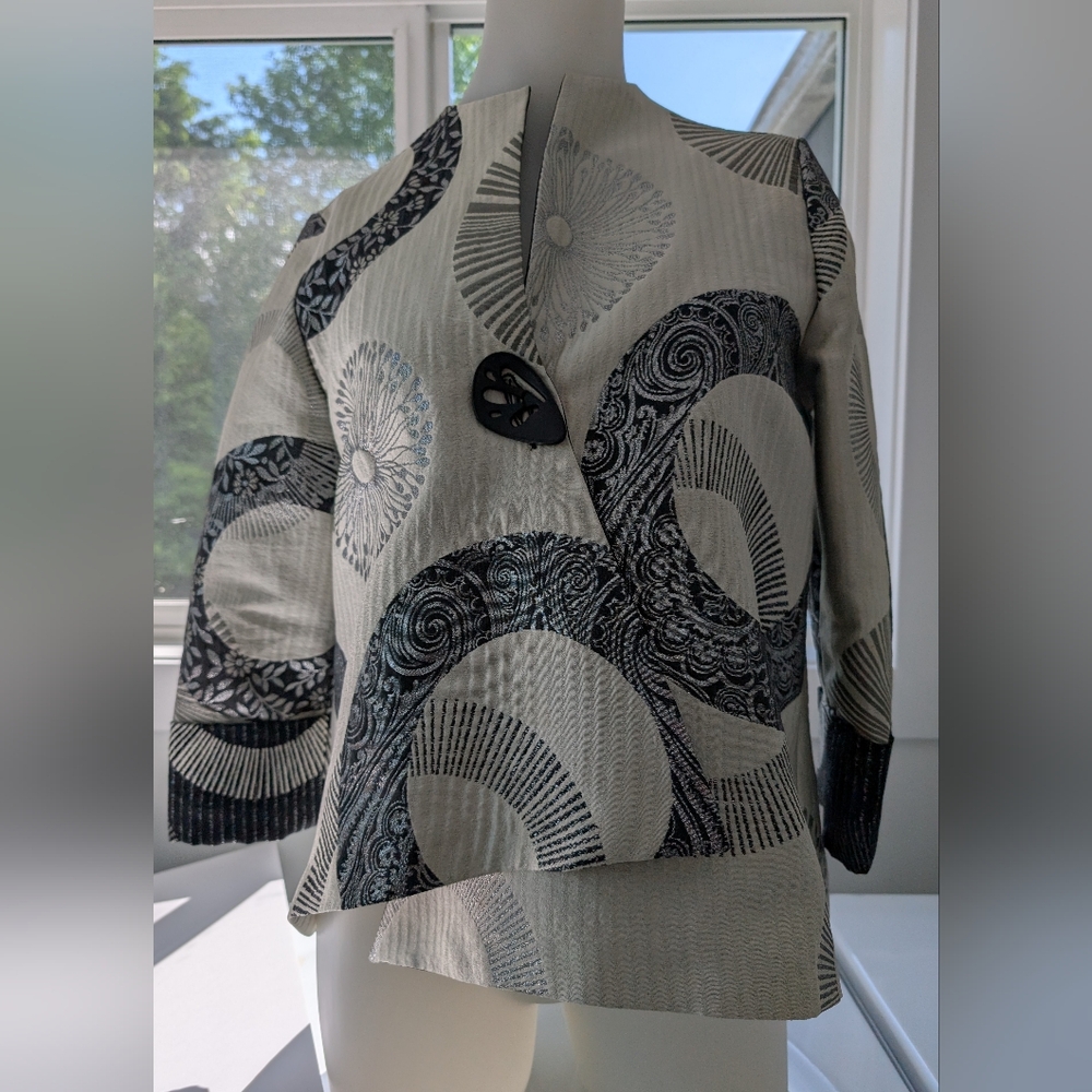 Joseph Ribkoff Black and Gray Artistic Blazer